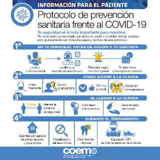 Información para los pacientes: protocolo de prevención sanitaria COVID-19